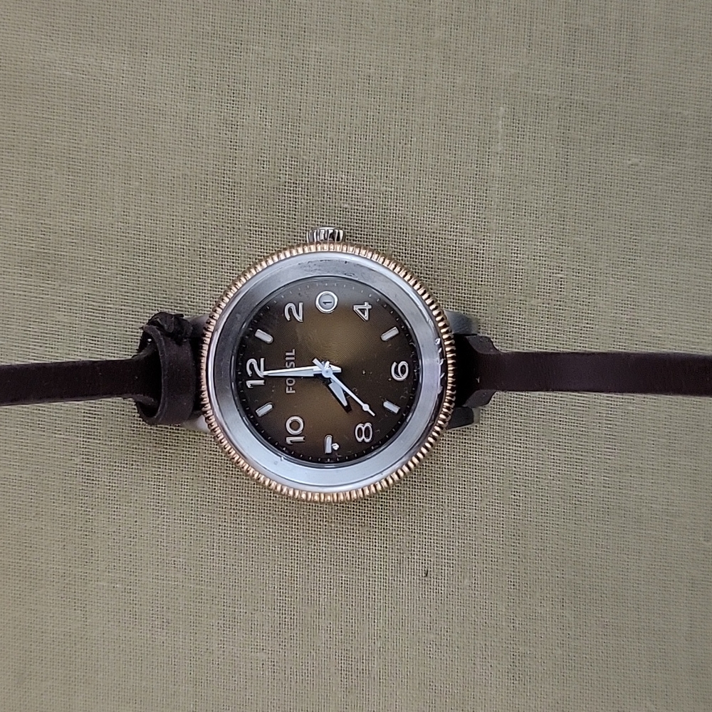 Fossil leather watch
